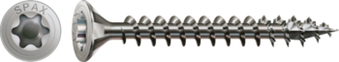 SPAX Edelstahlschraube, 3,5 x 16 mm, 200 Stück, Vollgewinde, Senkkopf, T-STAR plus T15, 4CUT, Edelstahl rostfrei A2, 4197000350167